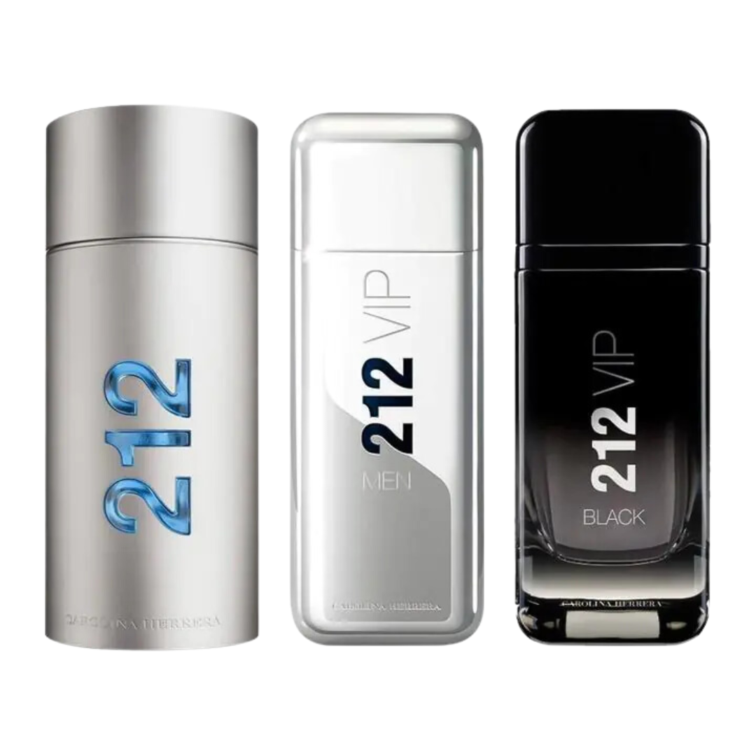 Combo de 3 Perfumes Masculinos 212 Men 212 Vip Men e 212 Vip Black