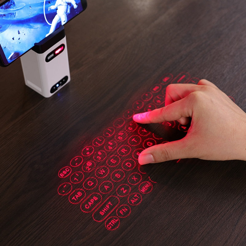 Teclado a Laser Virtual sem Fio Portátil